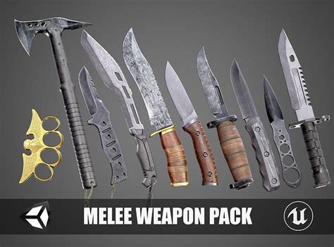 3D Model Collection Melee Weapons Colletion AAA PBR Game Ready Assets ...