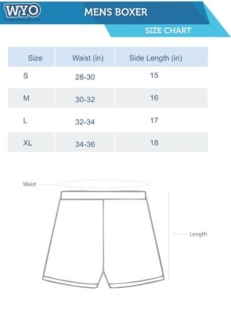 WYO Size Chart