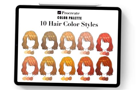 Anime Hair Color Palette