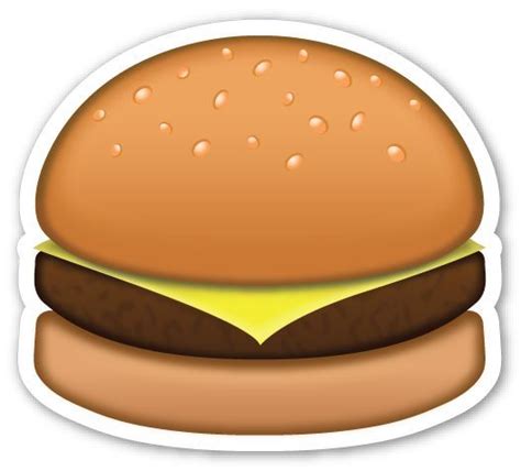 Hamburger: | Emoji, Emoji stickers, Food stickers