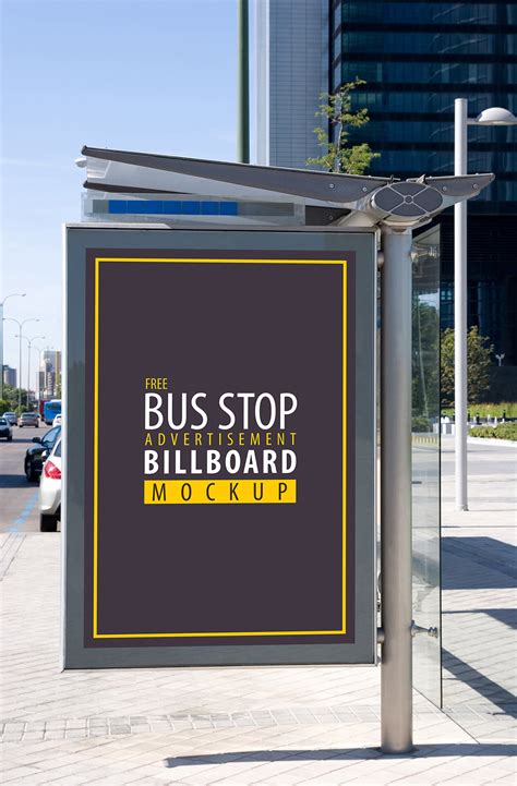 Free Bus Stop Advertisement Billboard PSD Mockup - Free Mockup ZoneFree ...