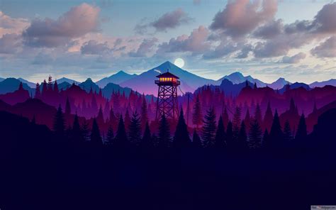 Firewatch with Forest 4K wallpaper download