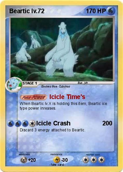 Pokémon Beartic 65 65 - Icicle Time's - My Pokemon Card