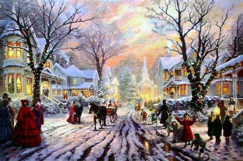 A Victorian Christmas Carol ("Old Time Christmas I") by Thomas Kinkade ...