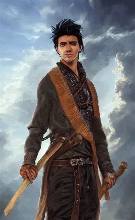 photographic portrait of young adult male wizard from | Stable Diffusion