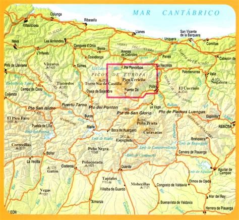 diversión Molesto etc. picos de europa mapa estafador Duplicación Credo