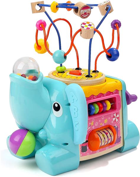 Amazon.com: TOP BRIGHT Activity Cube Toys - Baby Toys with Bead Maze ...