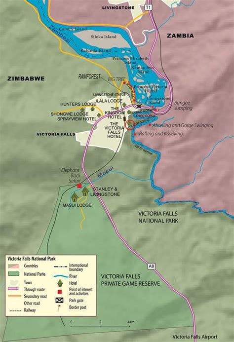 Map of Victoria Falls