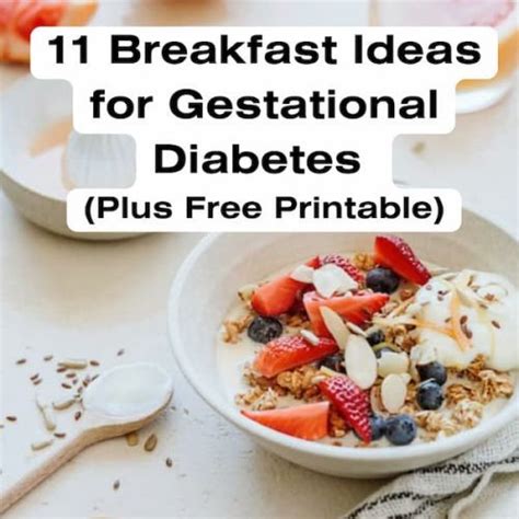 11+ Breakfast Ideas for Gestational Diabetes (Plus free Printable ...