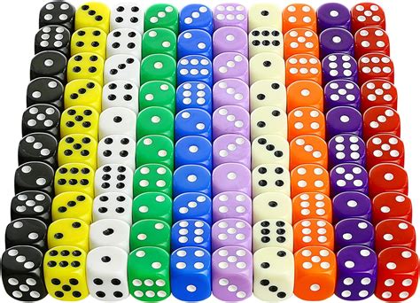 YOUSHARES 100 Pcs Colored Dice Set for Tenzies Dice Game and Yahtzee ...