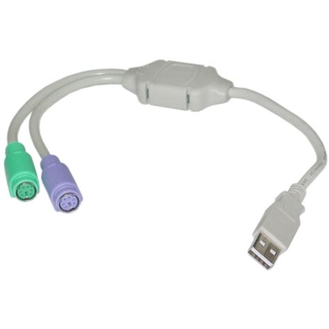 PremiumAV PS2 Active Adapter USB Type A Male to PS 2 Female (6 Pin ...