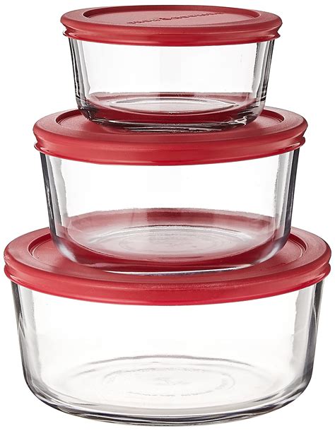 Amazon.com: Anchor Hocking Classic Glass Food Storage Containers with ...