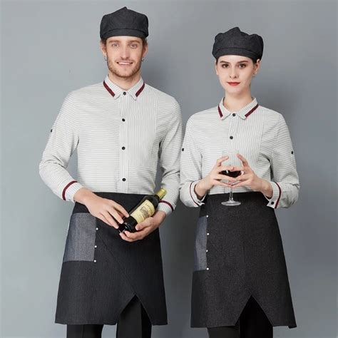 Plus Size Unisex Dinner Hotel Restaurant Service Staff Uniforms Waiter ...