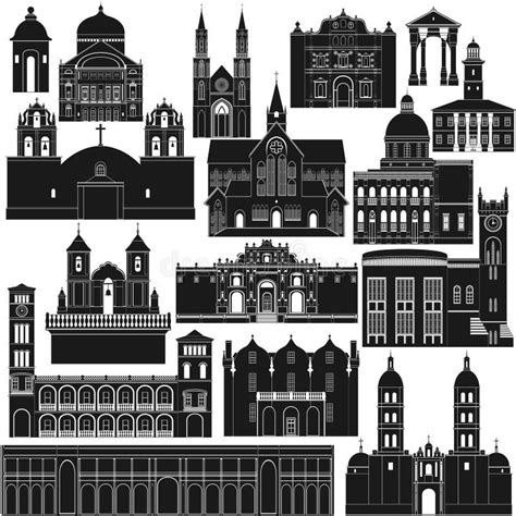 American Architecture-5 stock illustration. Illustration of shape ...