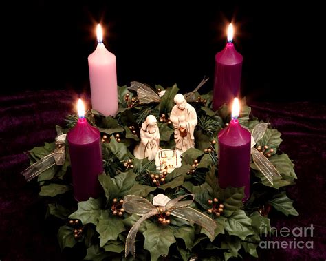 Nativity Advent Wreath Photograph by Pattie Calfy - Pixels