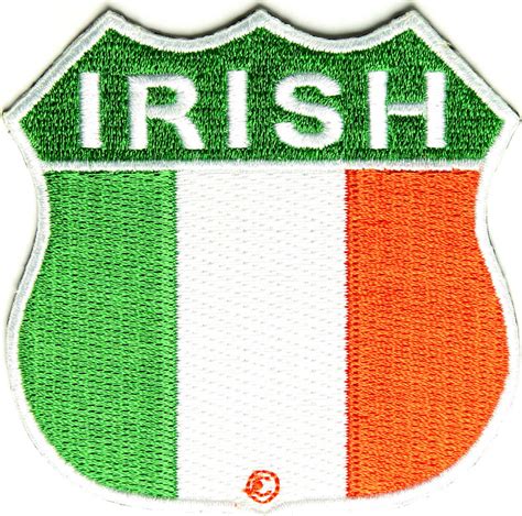 Iron on Irish Flag Shield Patch | Embroidered Patches