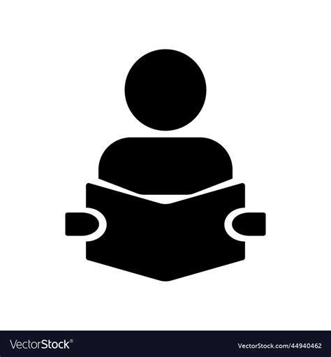 A person reading book or read Royalty Free Vector Image