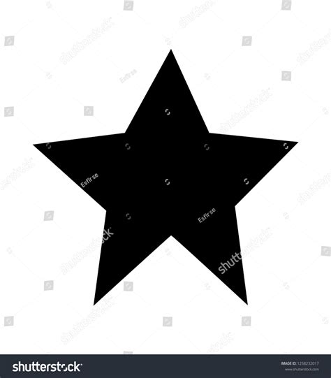 Black Star Icon Symbol Decoration Isolated Stock Vector (Royalty Free ...