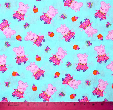 PEPPA PIG FABRIC Sold by the Half Yard for Sewing - Etsy