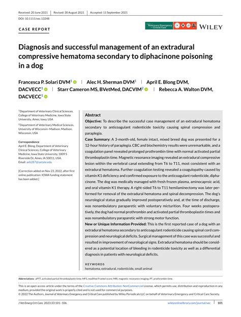 (PDF) Diagnosis and successful management of an extradural compressive ...