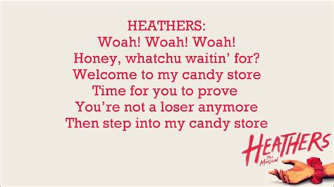 Heathers - Candy Store (Karaoke) - YouTube