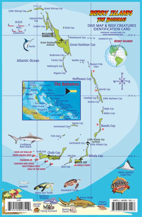 Berry Islands, The Bahamas, Fish Card – Franko Maps