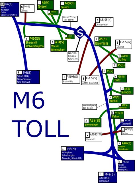 SimpleMap: M6 TOLL