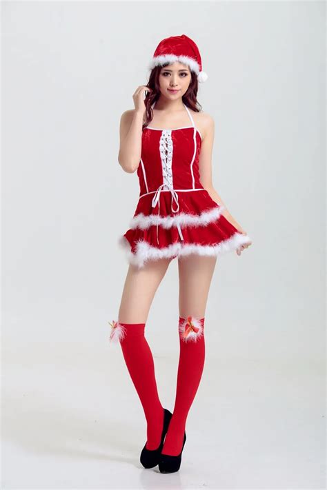 Santa Claus Costume Women Halloween Fancy Party Dress Carnival Sexy ...