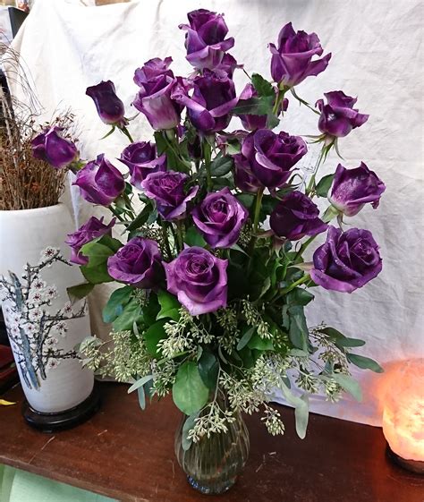 Deeply Violet Rose Bouquet by Edgewood Flowers | Beautiful flower ...