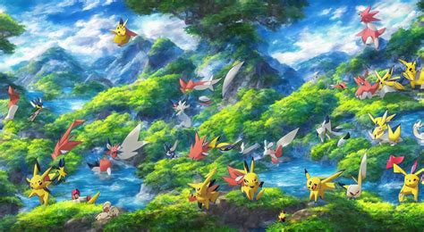 majestic pokemon landscape, high definition, high | Stable Diffusion