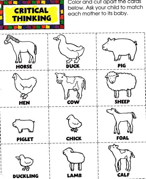 Pet And Farm Animals Worksheets For Kindergarten