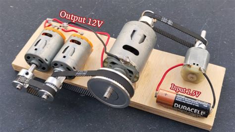 1.5V to 12V High Current Generator Using Dc Motors - YouTube