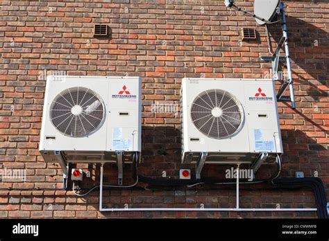 Mitsubishi air conditioning units Stock Photo - Alamy