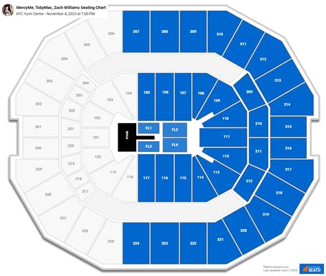 KFC Yum! Center Concert Seating Chart - RateYourSeats.com