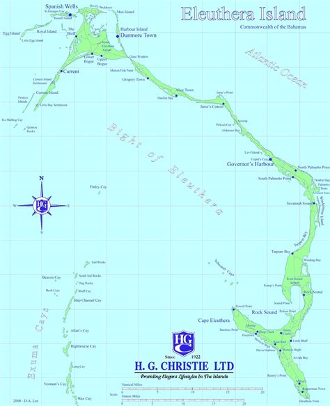 Eleuthera tourist map