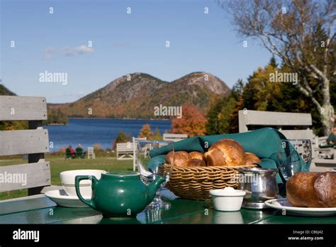 MAINE: Mount Desert Island / Acadia Nat Park - Jordan Pond House: table ...