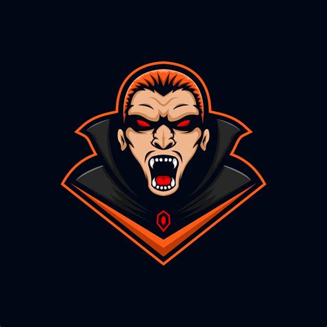 Dracula vampire angry e-sport logo design template illustration 4819654 ...