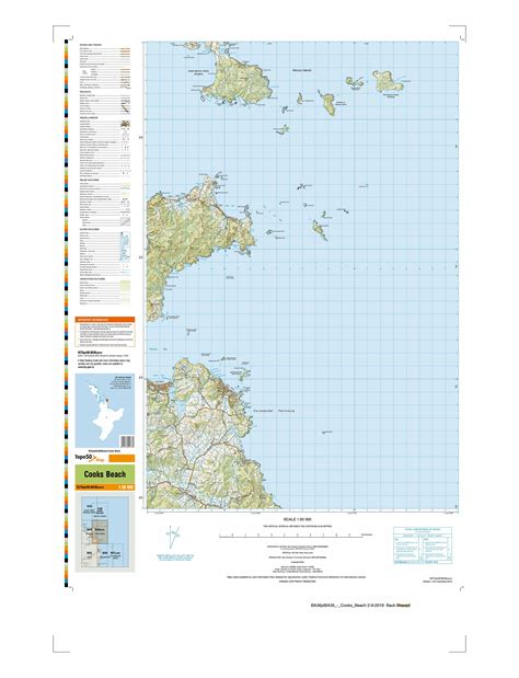 Buy BA36ptBA35 - Cooks Beach Topo50 map