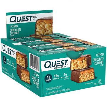 Quest Hero Protein Bar Crispy Chocolate Coconut 12 Bars