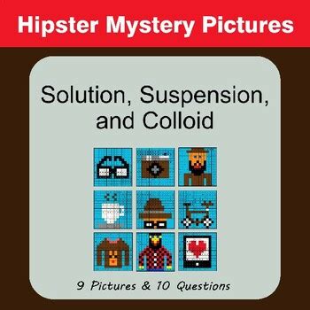 Solution, Suspension, and Colloid - Science Quiz & Mystery Pictures