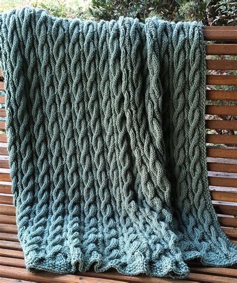 Free Knitting Pattern for Reversible Cabled Classic Throw - A simple ...