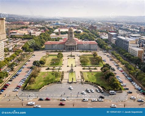 Aerial View of Tshwane City Hall in the Heart of Pretoria, South Africa ...