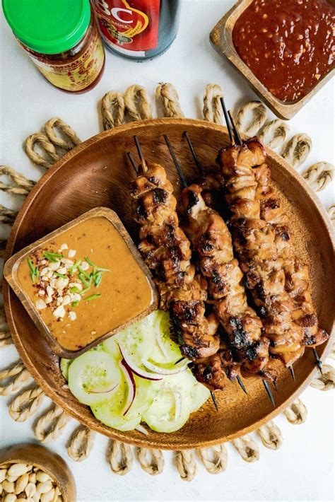 Easy Indonesian Chicken Satays with Peanut Sauce