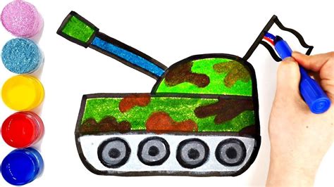 Tank Drawing Tutorial For Kids How To Draw A Tank Coloring For Kids ...