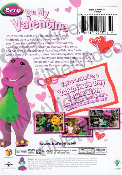 Barney - Be My Valentine on DVD Movie