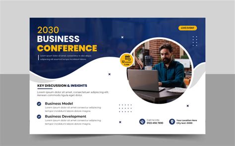 Corporate horizontal business conference flyer template and Business ...