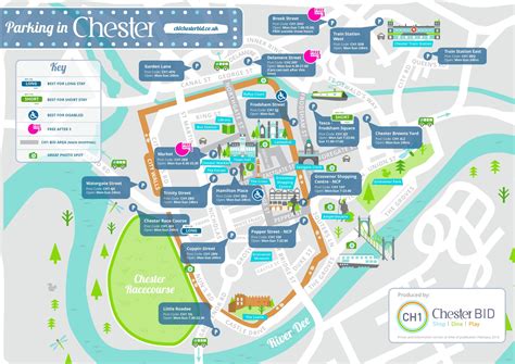 Chester parking map - Ontheworldmap.com