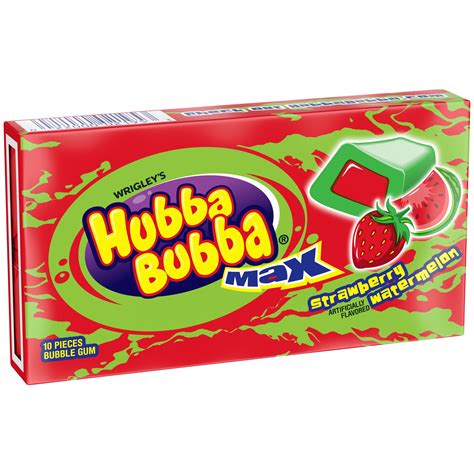 Hubba Bubba Max Strawberry Watermelon Bubble Gum, 10 Piece Pack – BrickSeek