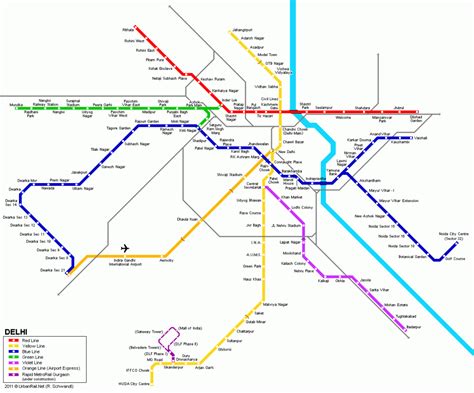 Delhi Metro Map - TravelsFinders.Com