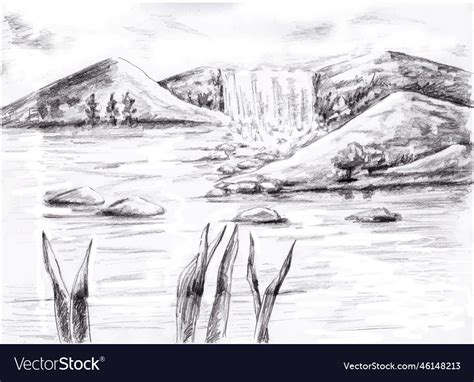 Share more than 64 waterfall pencil sketch best - seven.edu.vn